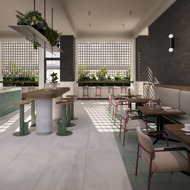 Uso Comercial Miniature Gris con Verde