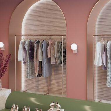 Uso Comercial 3D Wall Rosa