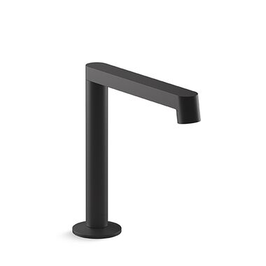 Llave Duomando Cuadrada Para Lavabo L&iacute;nea Components En Negro Mate