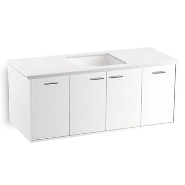 Vanity Jute Para Cuarto De Ba&ntilde;o Blanco