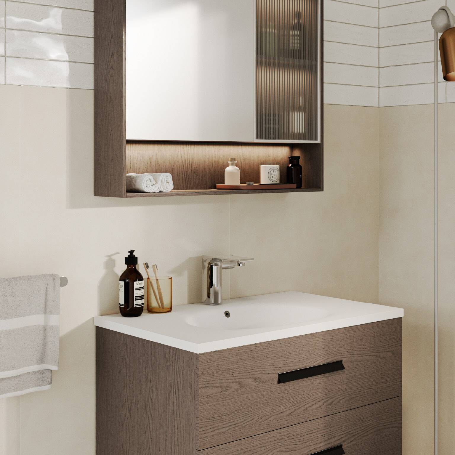 Vanity Burdeos 80 X 48 X 49 Cm Color Walnut,,hi-res image number null