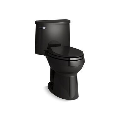 Sanitario De Una Pieza Con Descarga Sencilla L&iacute;nea Adair En Negro