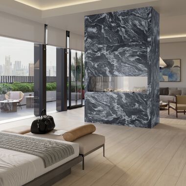 Uso Comercial Lux Marble Beige con Negro