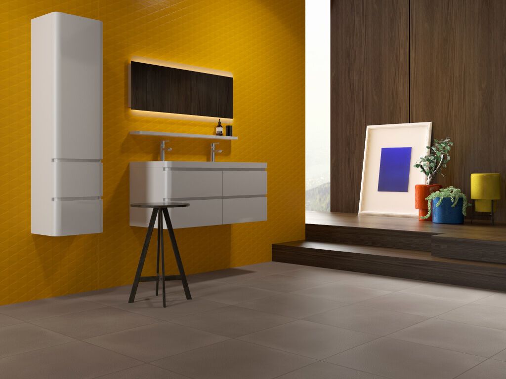 Ba&ntilde;o 3D Wall Amarillo,,hi-res