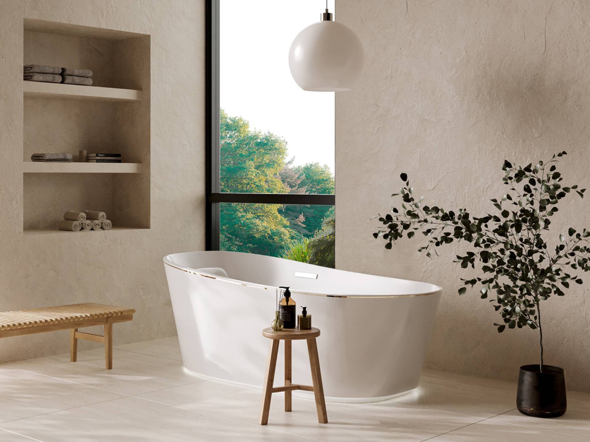 Tina Bernau Freestanding Con Hidromasaje Blanco,,hi-res image number null