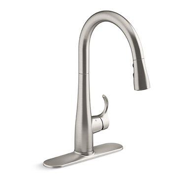 Llave monomando de sensor para cocina l&iacute;nea Simplice en vibrant stainless