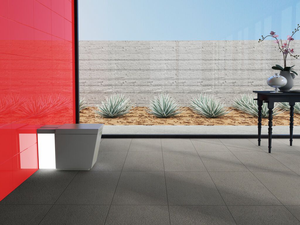 Ba&ntilde;o Adore Gris con Rojo,,hi-res