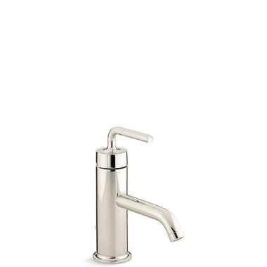 Llave Monomando Baja Para Lavabo L&iacute;nea Purist En Niquel Cepillado