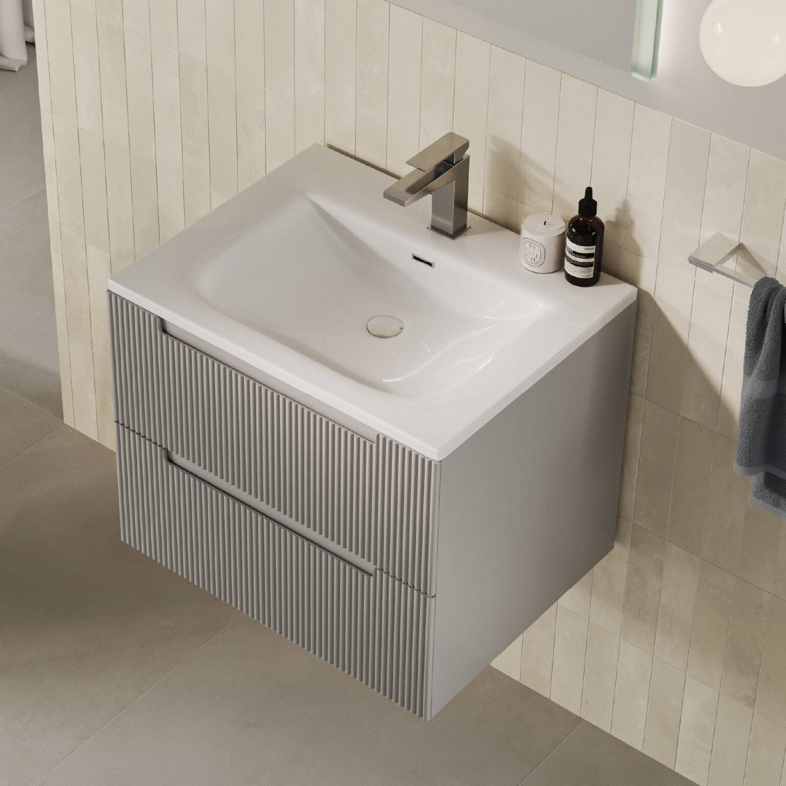 Vanity Velmar 60 X 48 X 48 Cm Color Gris Claro,,hi-res image number null