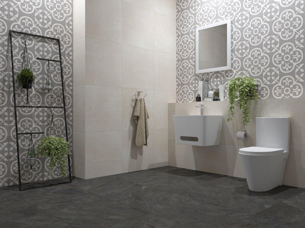 Ba&ntilde;o Aston Blanco con Gris,,hi-res