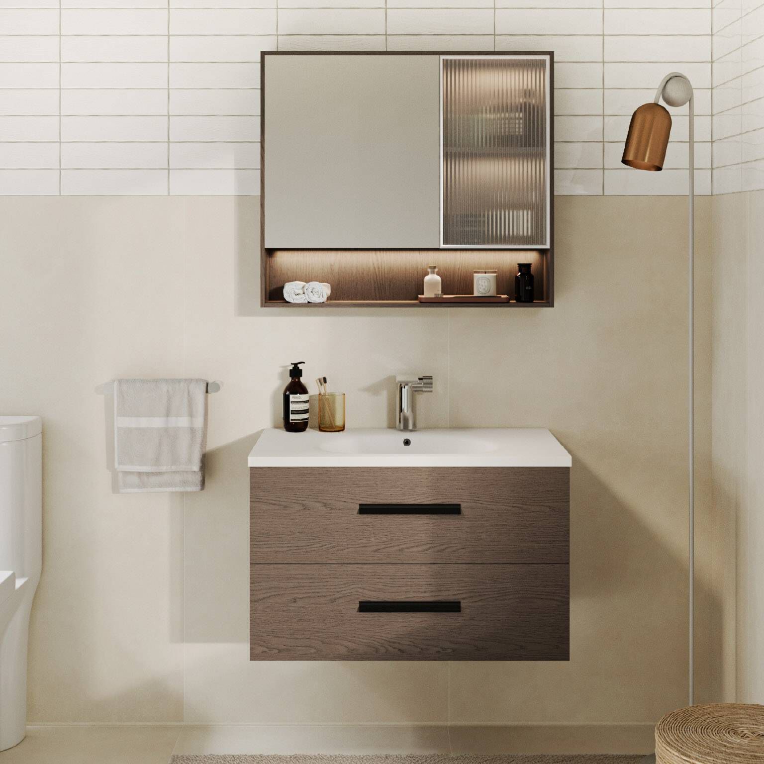 Vanity Burdeos 80 X 48 X 49 Cm Color Walnut,,hi-res image number null