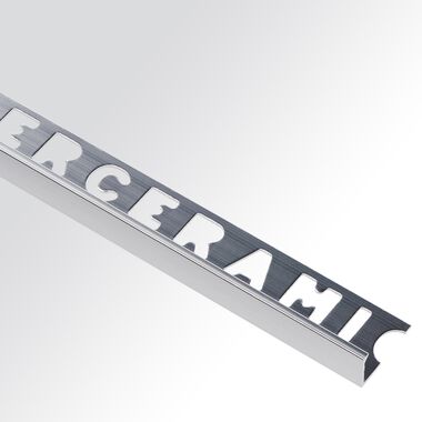 Perfil de aluminio lineal plata brillante&nbsp;12mm