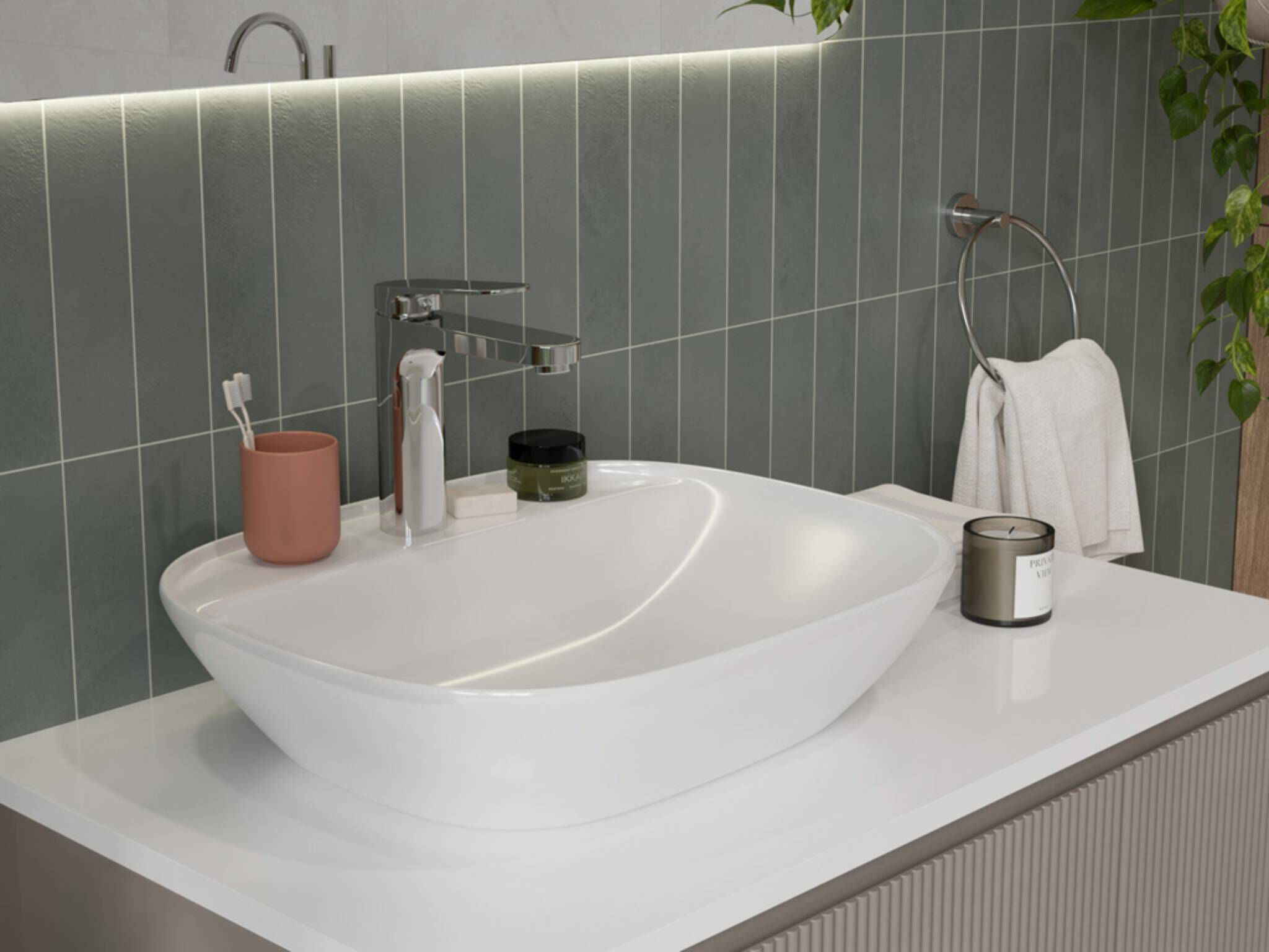 Llave Monomando Baja Para Lavabo L&iacute;nea Praga En Cromo Pulido,,hi-res image number null