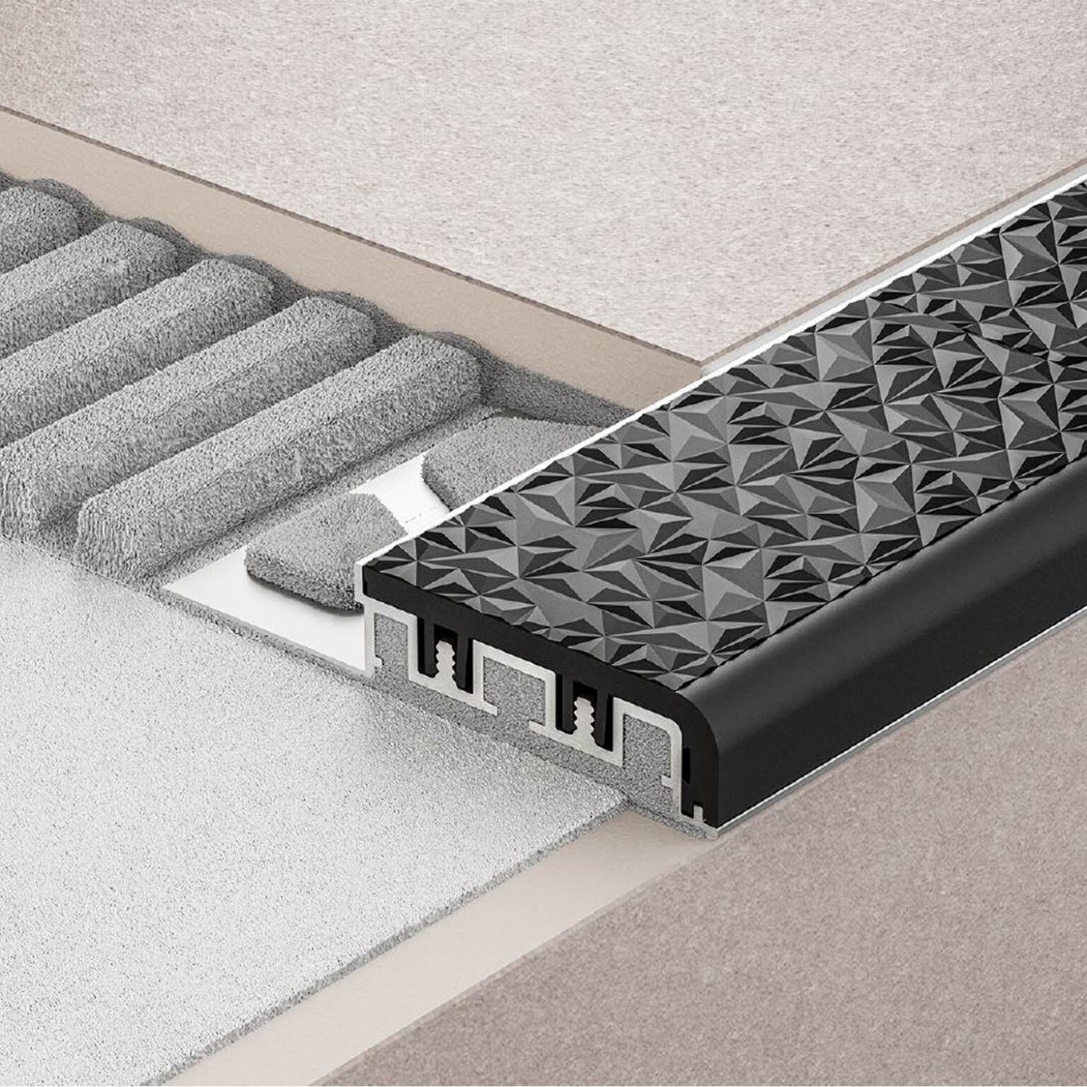 Perfil de Aluminio con aplicaci&oacute;n de PVC TREP-V 42 11 mm black,,hi-res image number null