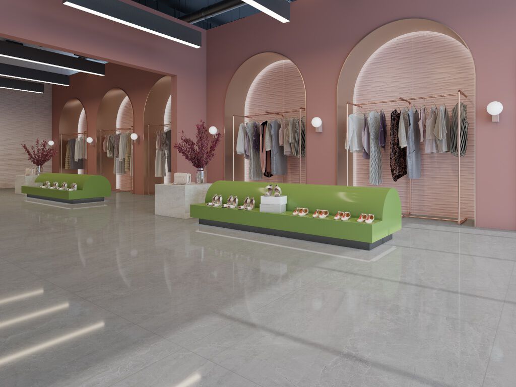 Uso Comercial 3D Wall Gris con Rosa,,hi-res