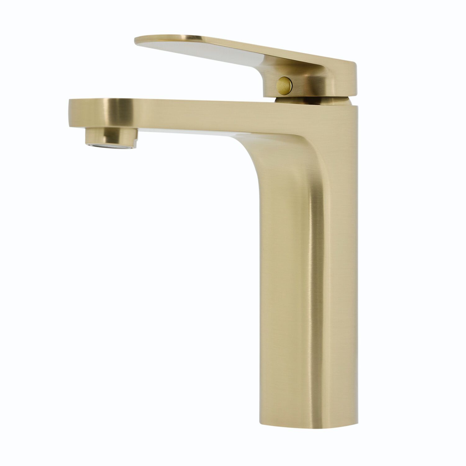 Llave Monomando Baja Para Lavabo L&iacute;nea Praga En Dorado Satinado,,hi-res image number null