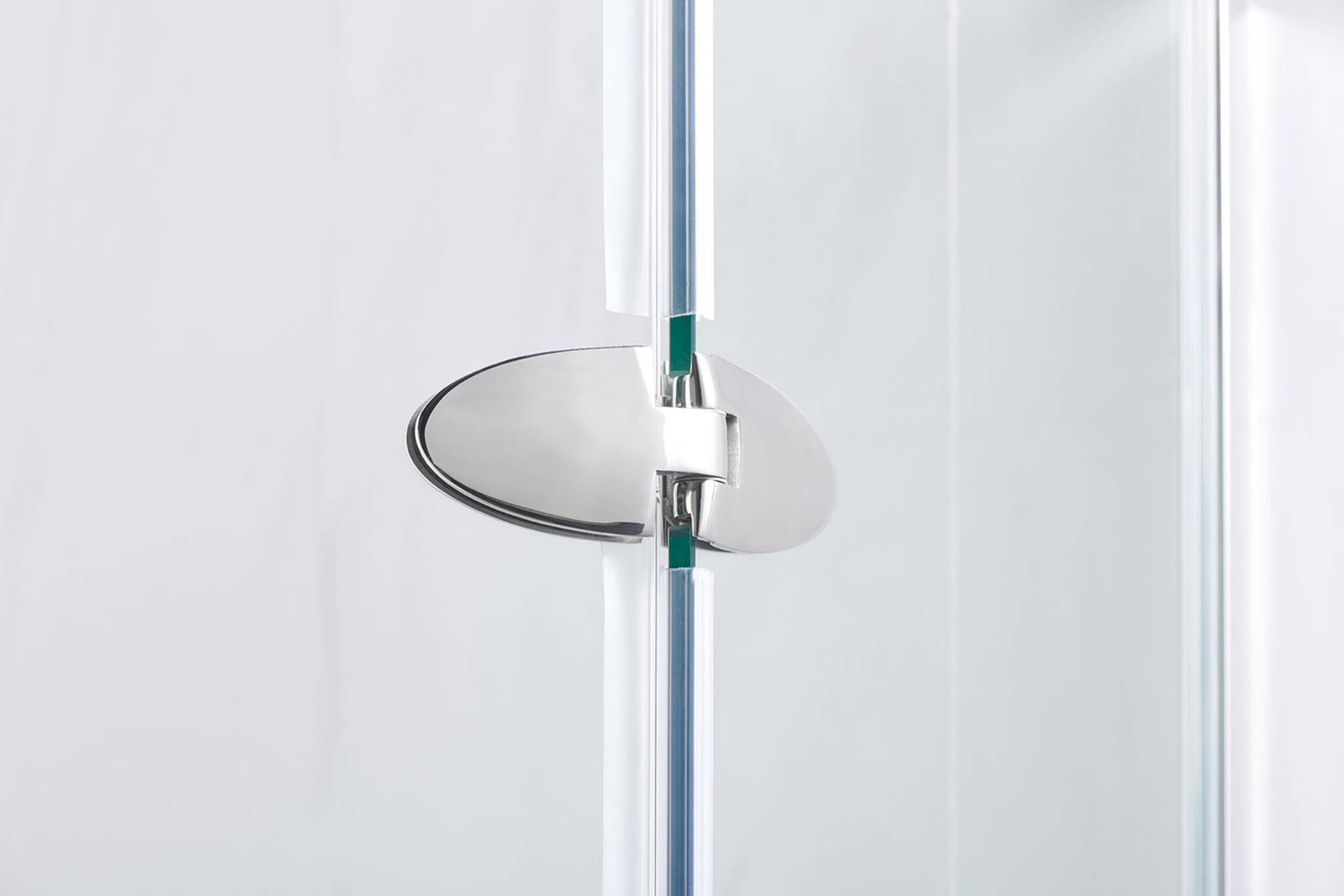 Cancel esquinado de vidrio templado 90x90 cm para regadera l&iacute;nea Lisboa en acero inoxidable,,hi-res image number null