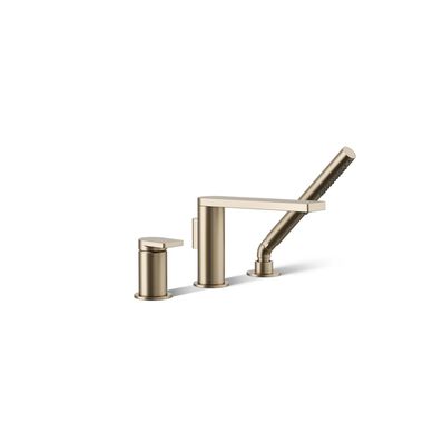 Llave Composed Duomando Con Regadera De Mano En Bronce Cepillado