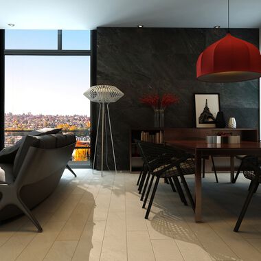 Comedor Geologic Beige con Negro