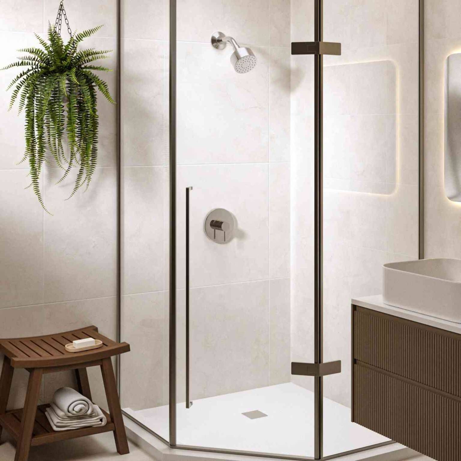 Conjunto De Regadera L&iacute;nea Kansas En Cromo Pulido,,hi-res image number null