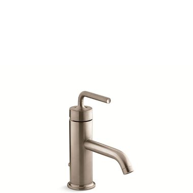 Llave Monomando Baja L&iacute;nea Purist En Bronce
