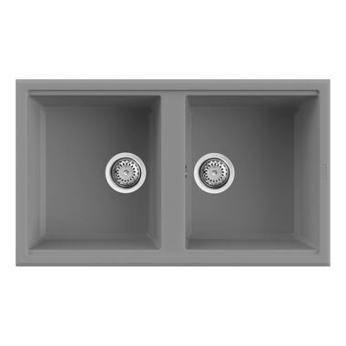 Tarja de dos tinas sobrecubierta l&iacute;nea Square 450 en titanio