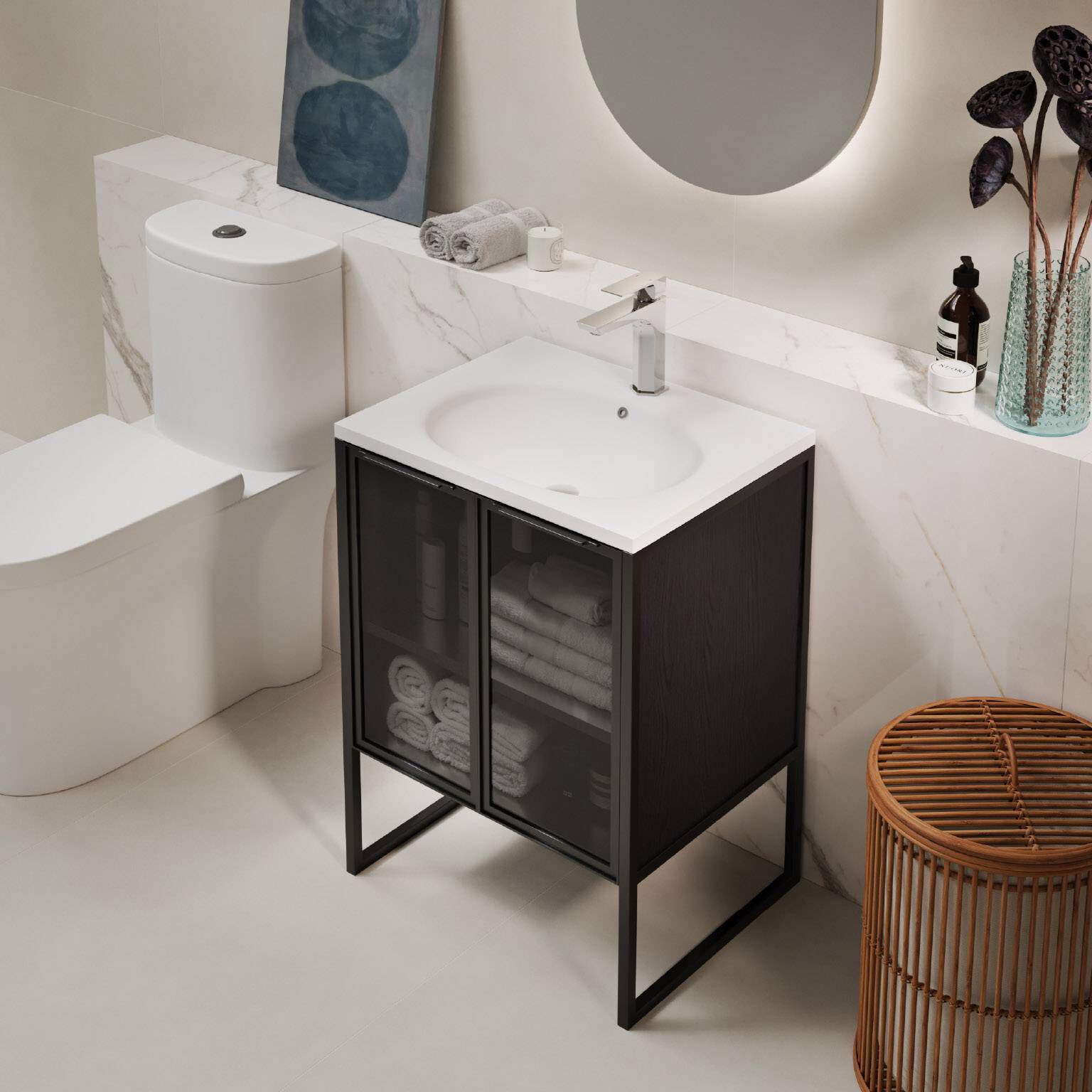 Vanity Vitoria 82 X 48 X 60 Color Cm Caf&eacute; Oscuro,,hi-res image number null