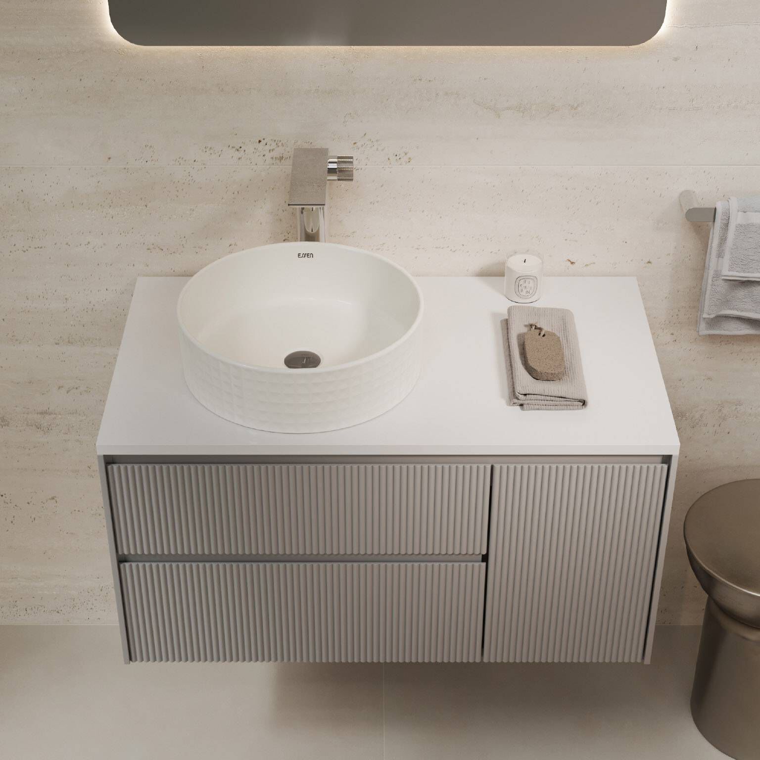 Vanity Vicenza 90 X 45 X 50 Cm Color Gris,,hi-res image number null