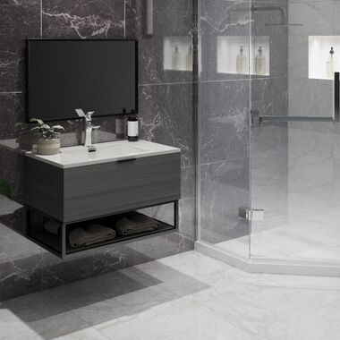 Ba&ntilde;o Serendipia Gris con Negro