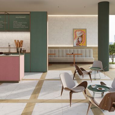 Uso Comercial Novola Beige con Blanco