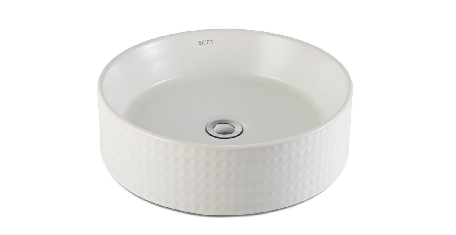 Lavabo De Sobrecubierta L&iacute;nea Weismar En Blanco Aperlado,,hi-res image number null
