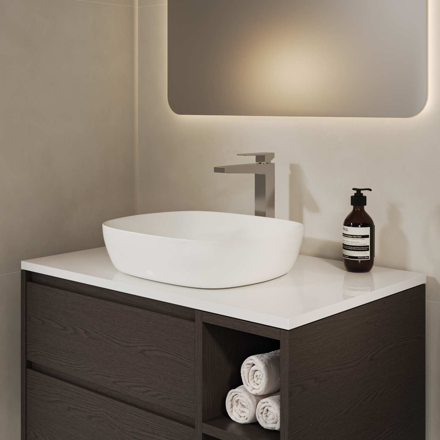 Vanity Mosela 84 X 48 X 49 Cm Color Caf&eacute; Oscuro,,hi-res image number null