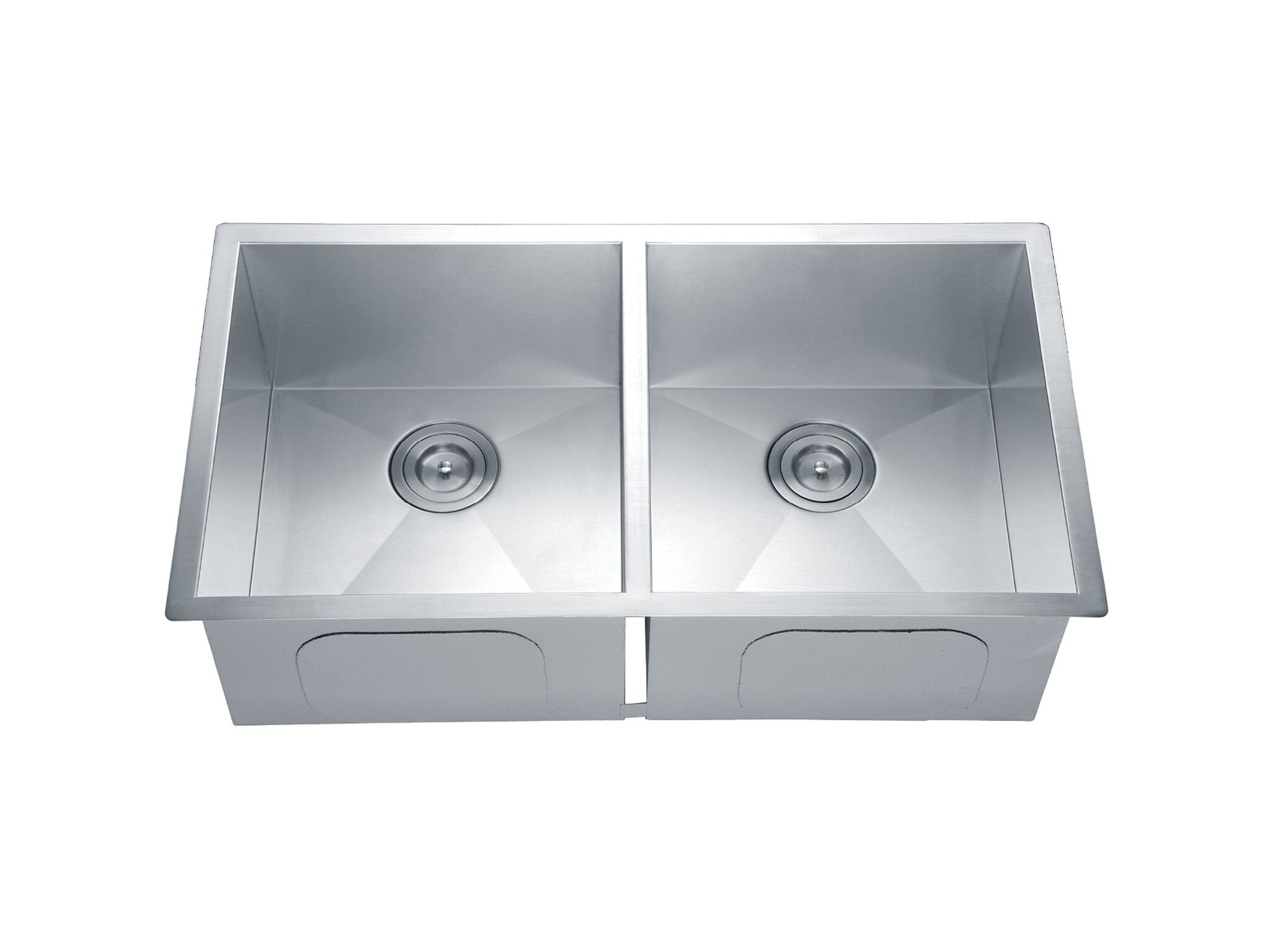 Tarja de dos tinas bajocubierta l&iacute;nea Tur&iacute;n en acero inoxidable,,hi-res