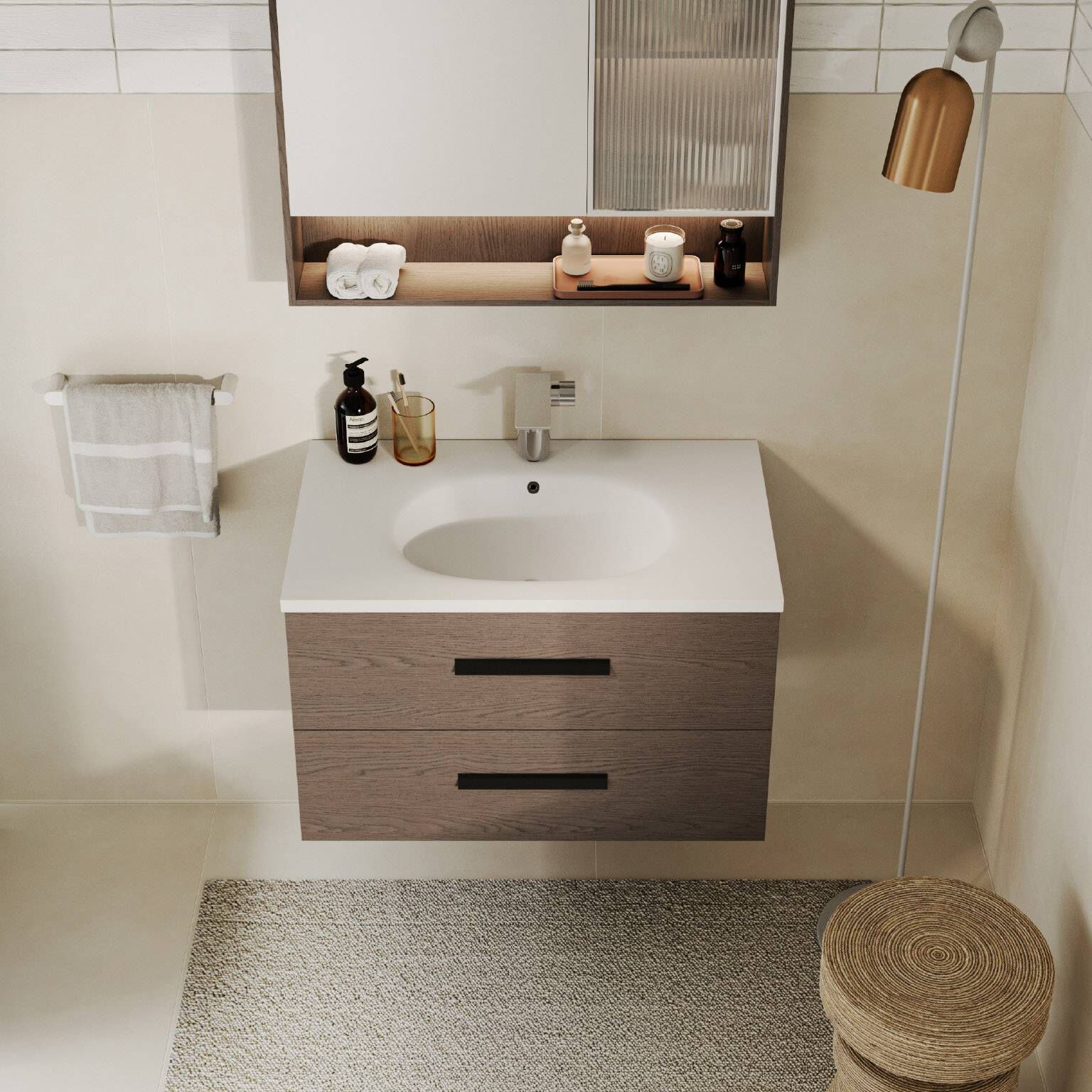 Vanity Burdeos 80 X 48 X 49 Cm Color Walnut,,hi-res image number null