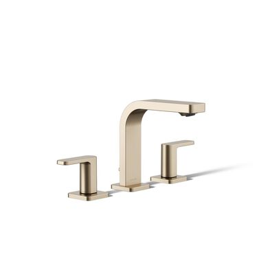 Llave Parallel Duomando Para Lavabo En Bronce Cepillado