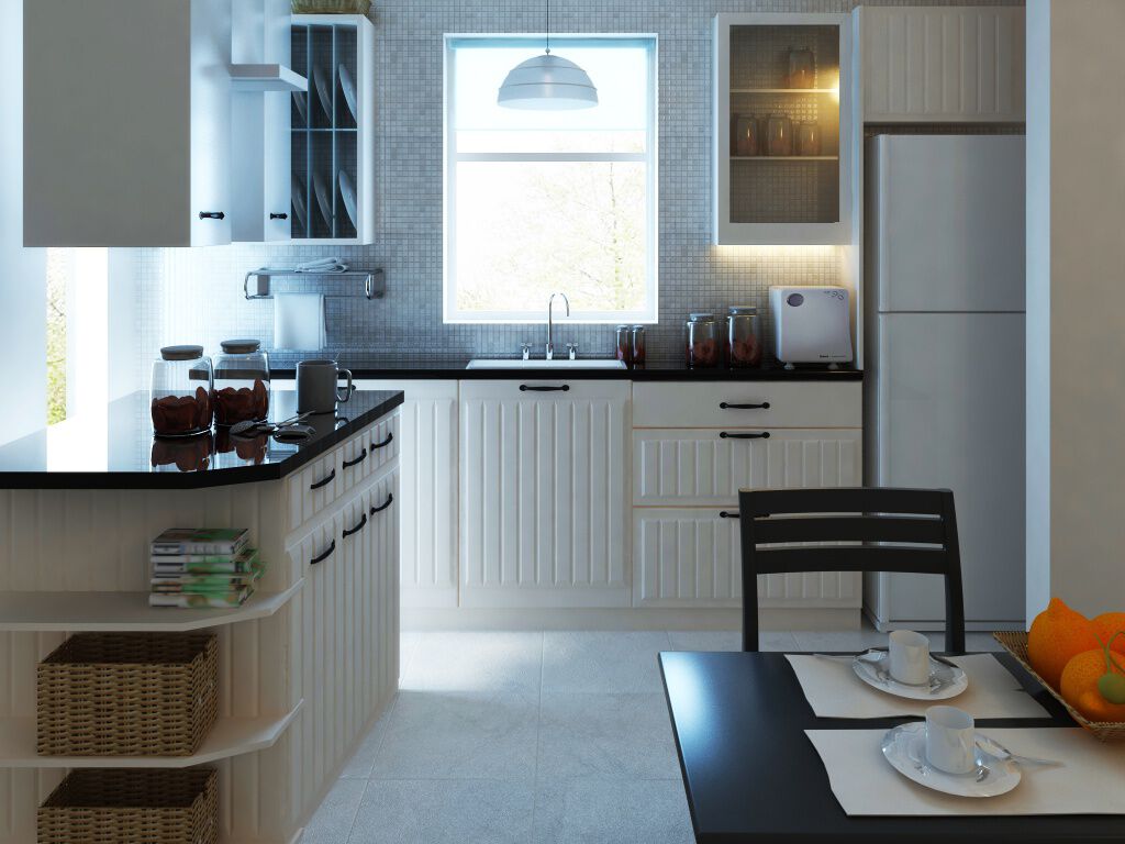 Cocina Interglass Pearl Beige con Blanco,,hi-res