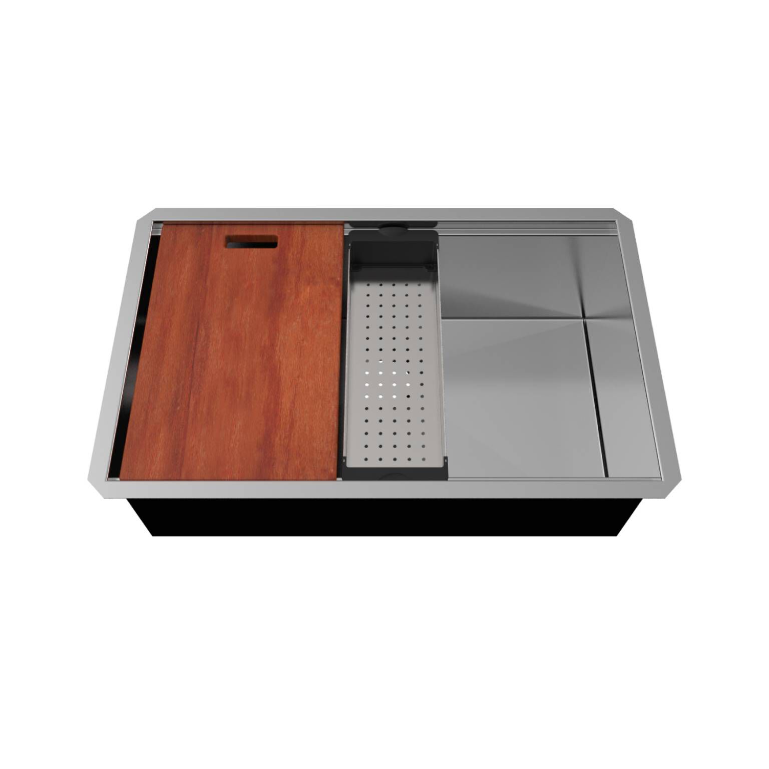 Tarja de una tina bajocubierta l&iacute;nea Lazio Pro en acero inoxidable,,hi-res image number null