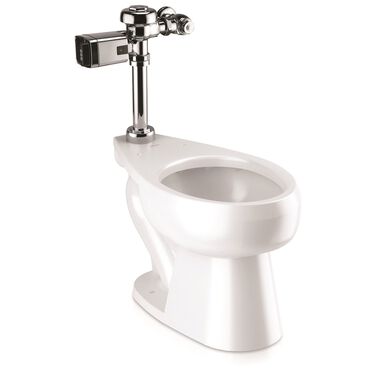 Sanitario Institucional Eco Combo 5 Taza Altura Est&aacute;ndar Con Flux&oacute;metro Electr&oacute;nico 4.8 Lts