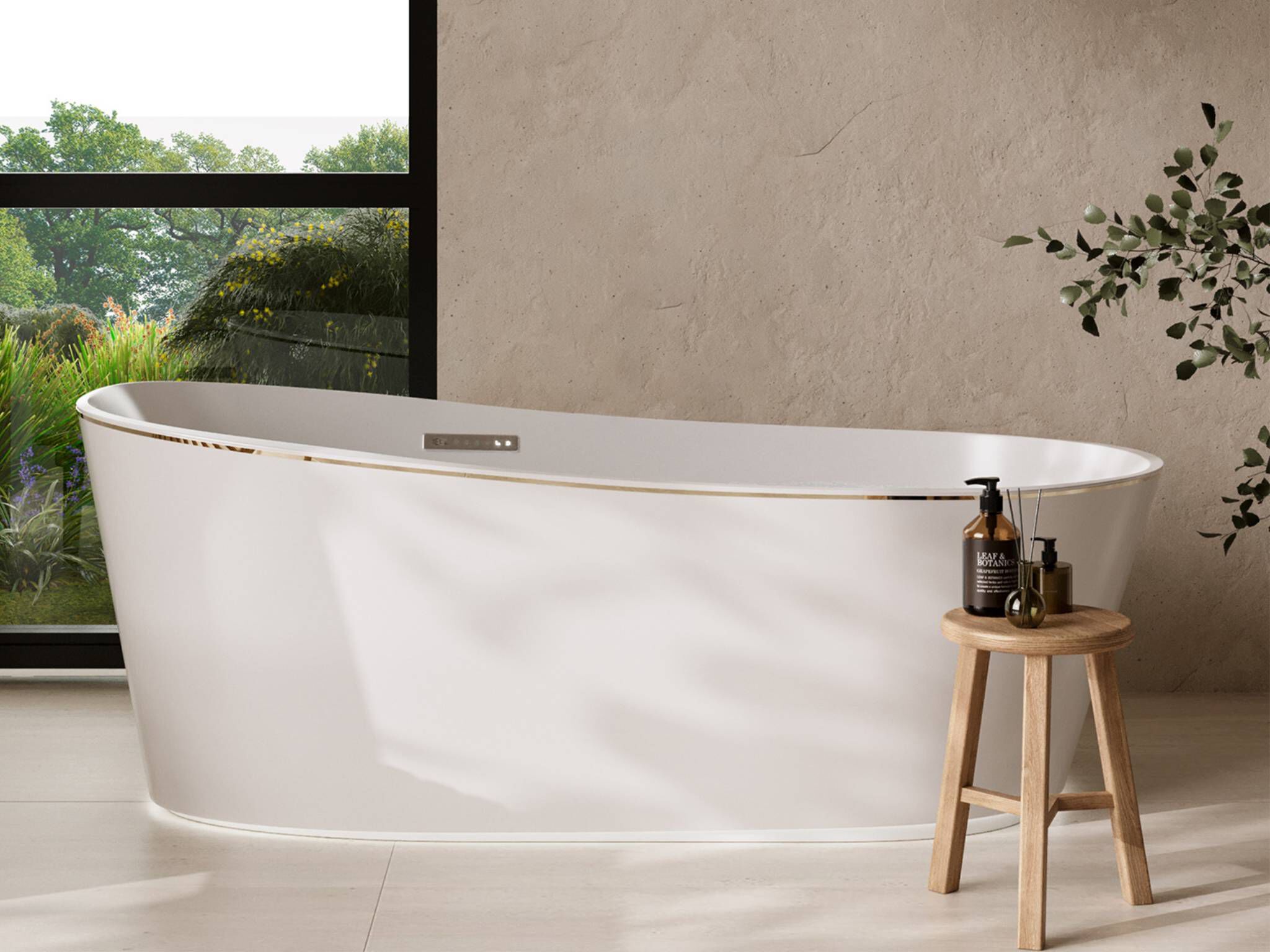 Tina Bernau Freestanding Con Hidromasaje Blanco,,hi-res image number null