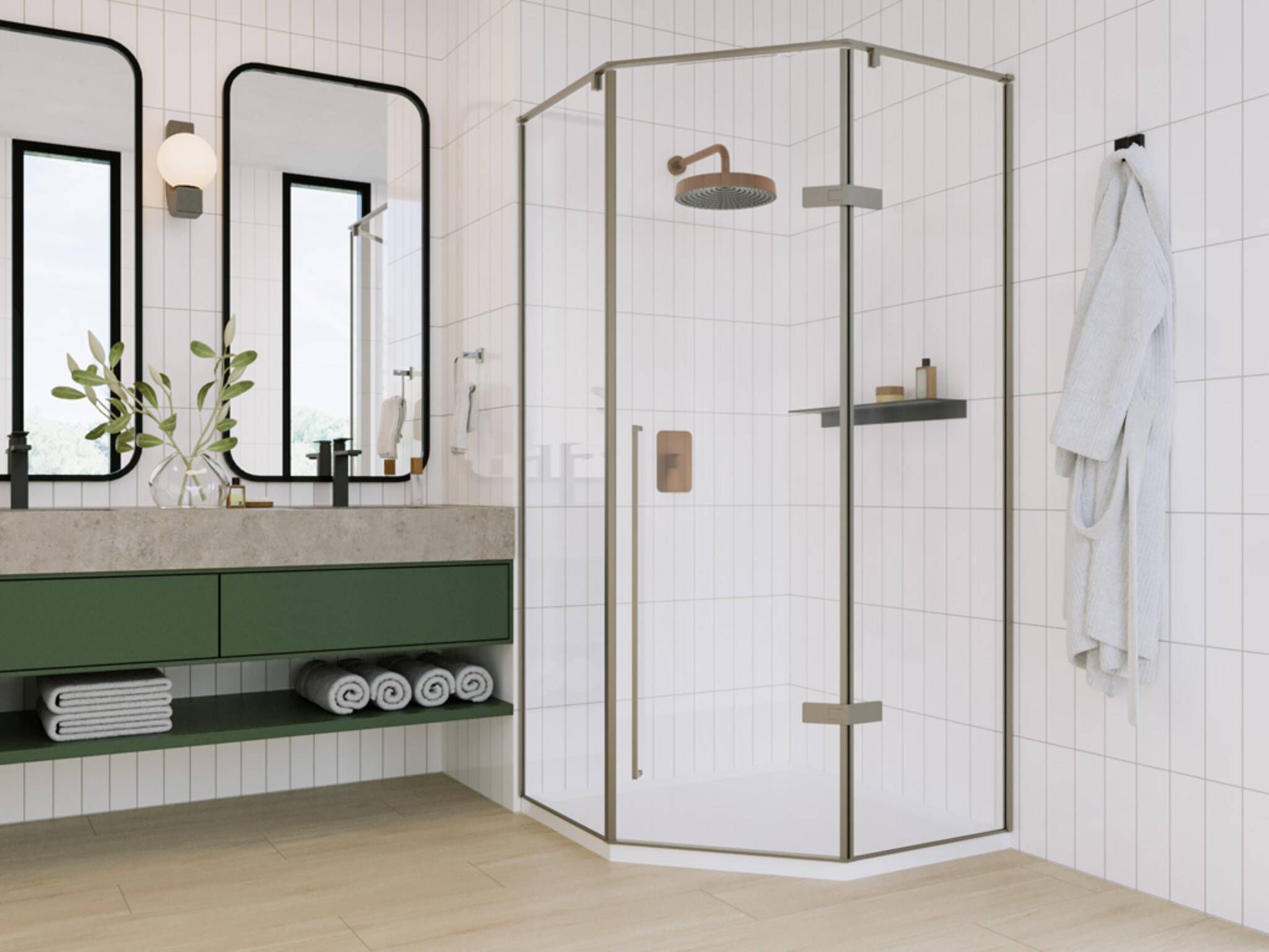 Conjunto Duna De Regadera Monomando Bronce Cepillado,,hi-res image number null