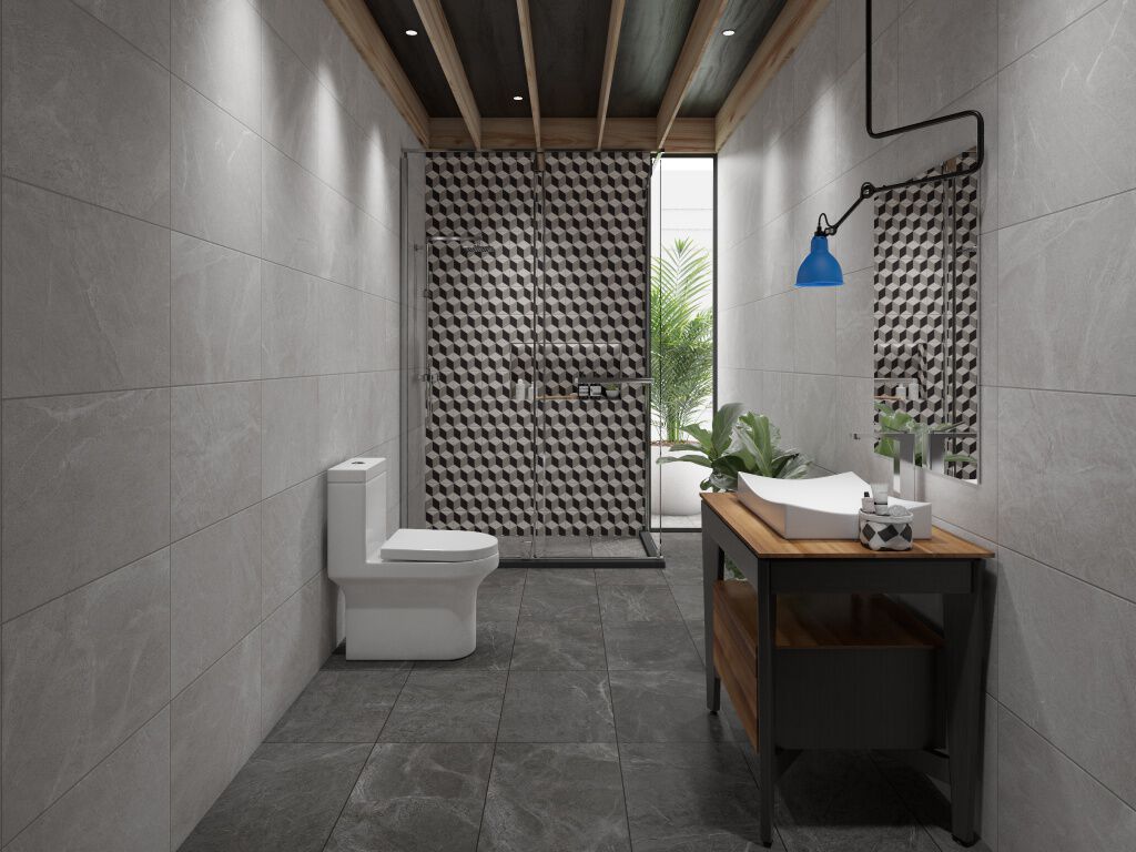 Ba&ntilde;o Epoca Gris con Negro,,hi-res