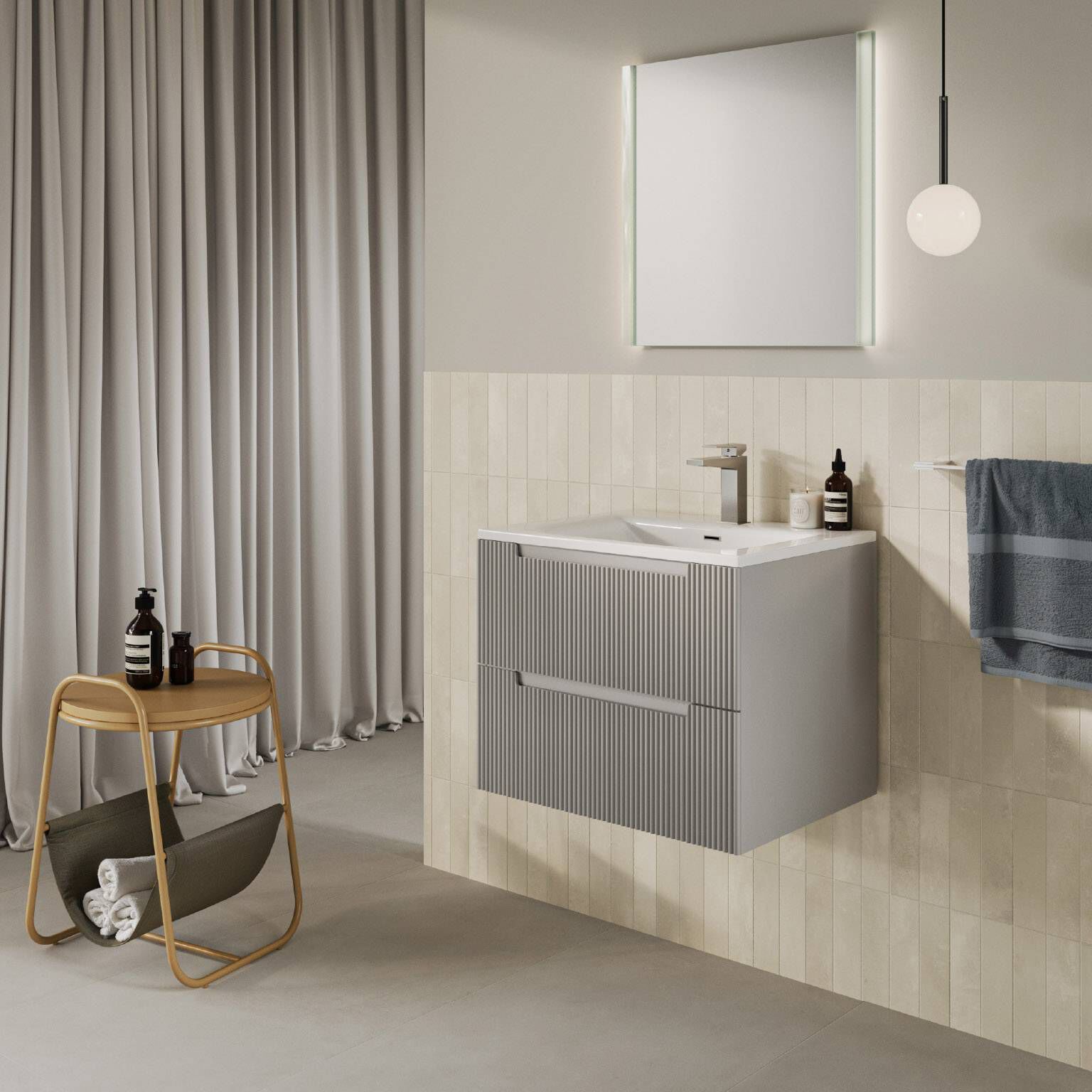 Vanity Velmar 60 X 48 X 48 Cm Color Gris Claro,,hi-res image number null