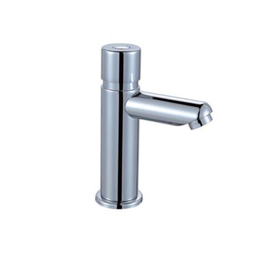 Llave Monomando Baja Con Temporizador Para Lavabo L&iacute;nea Kiev En Cromo Pulido