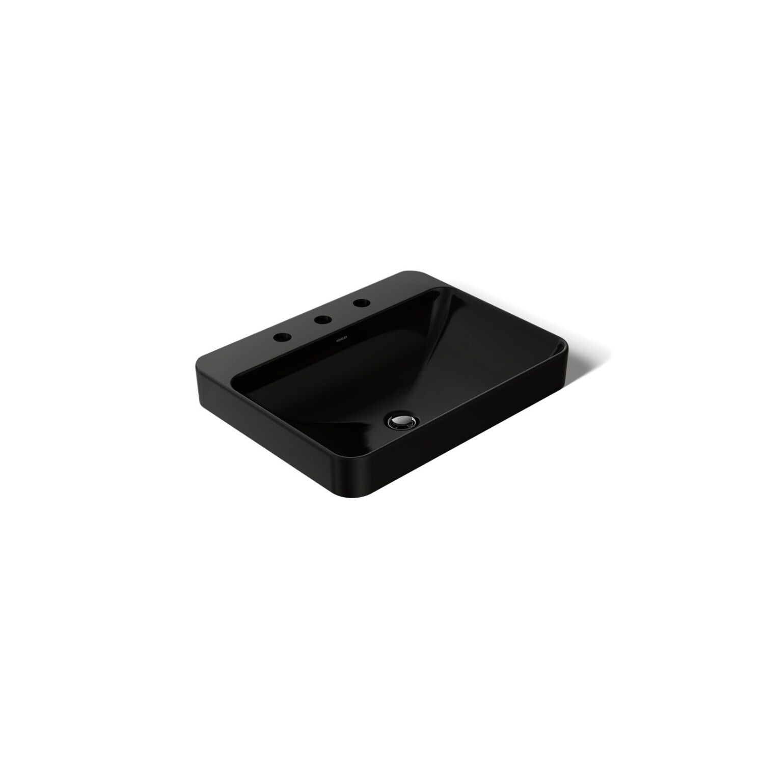 Lavabo Vessel Vox Con 3 Orificios En Negro,,hi-res image number null