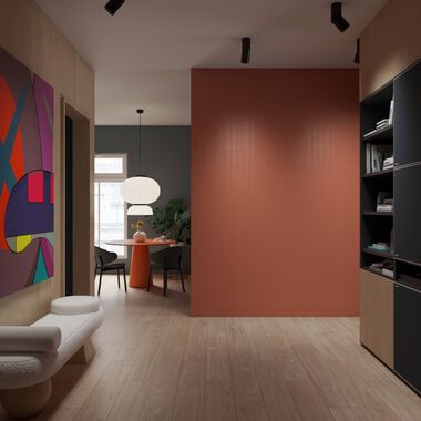 &Aacute;rea Com&uacute;n Pigmenti Caf&eacute; con Naranja