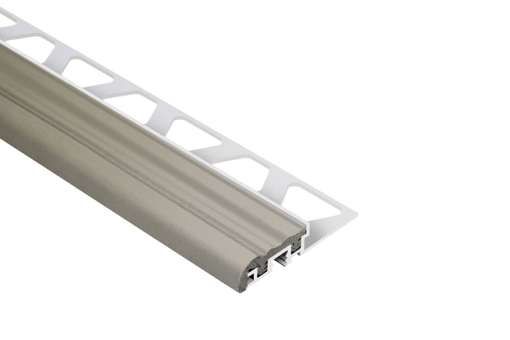 Perfil de aluminio con aplicaci&oacute;n de caucho para escalera TREP-S 10mm grey,,hi-res image number null