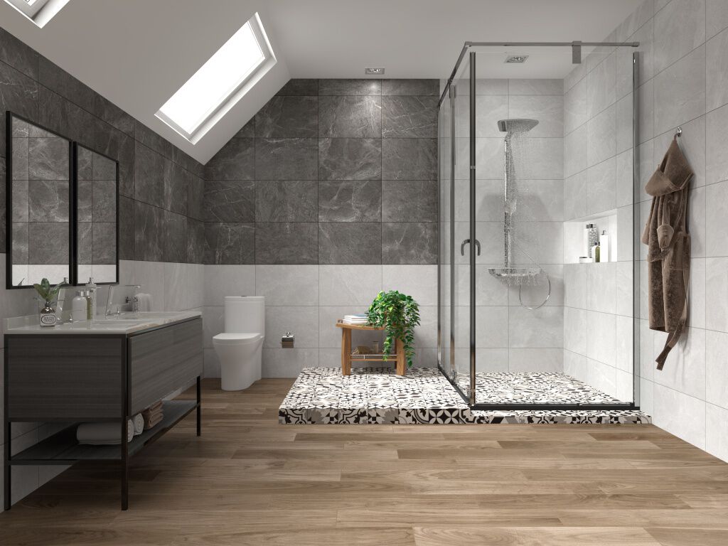 Ba&ntilde;o Ruidoso Blanco, Caf&eacute; y Gris,,hi-res