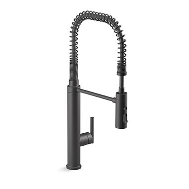 Llave monomando de cocina l&iacute;nea Purist en negro mate