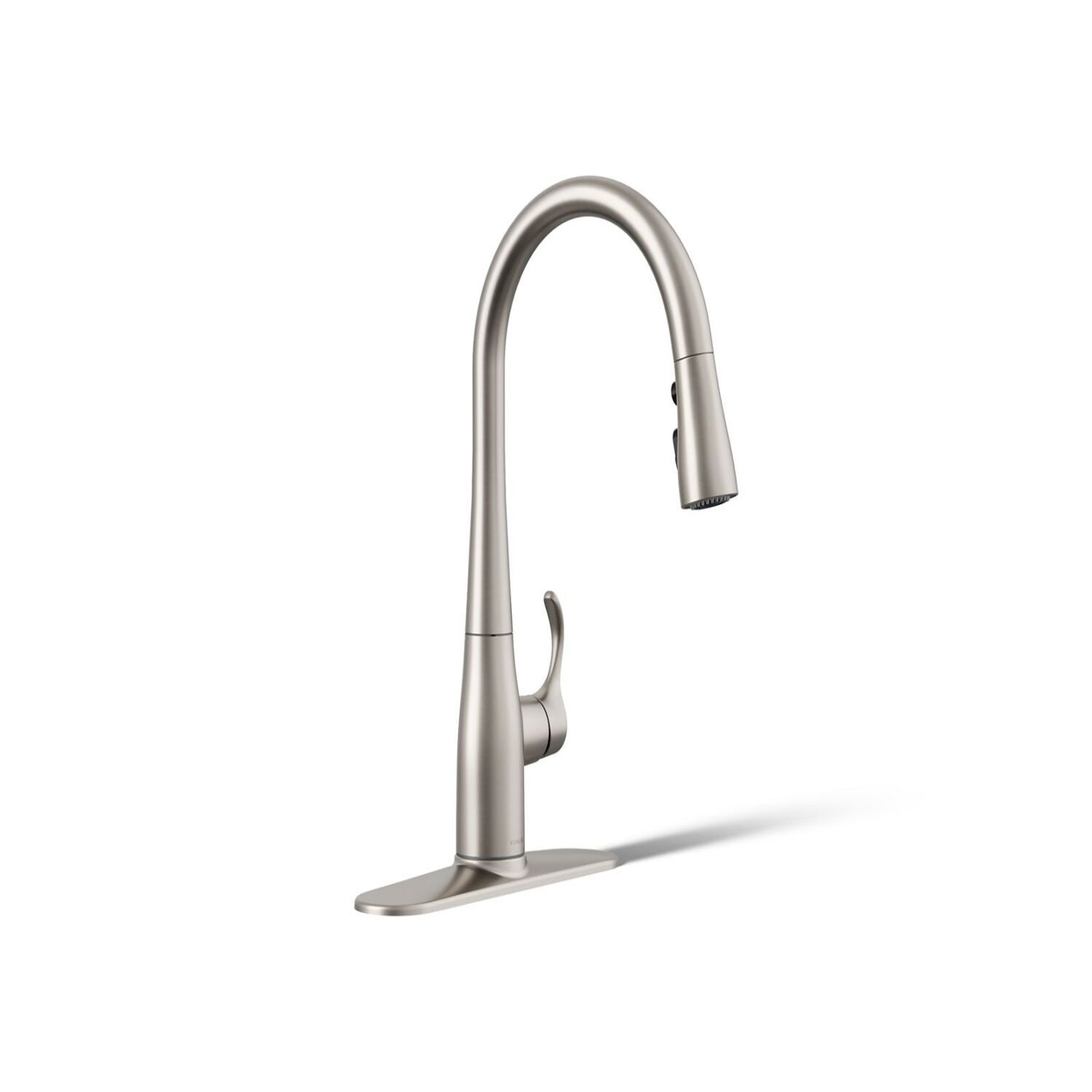 Llave de cocina Simplice extra&iacute;ble con rociador de tres funciones en acero inoxidable,,hi-res image number null