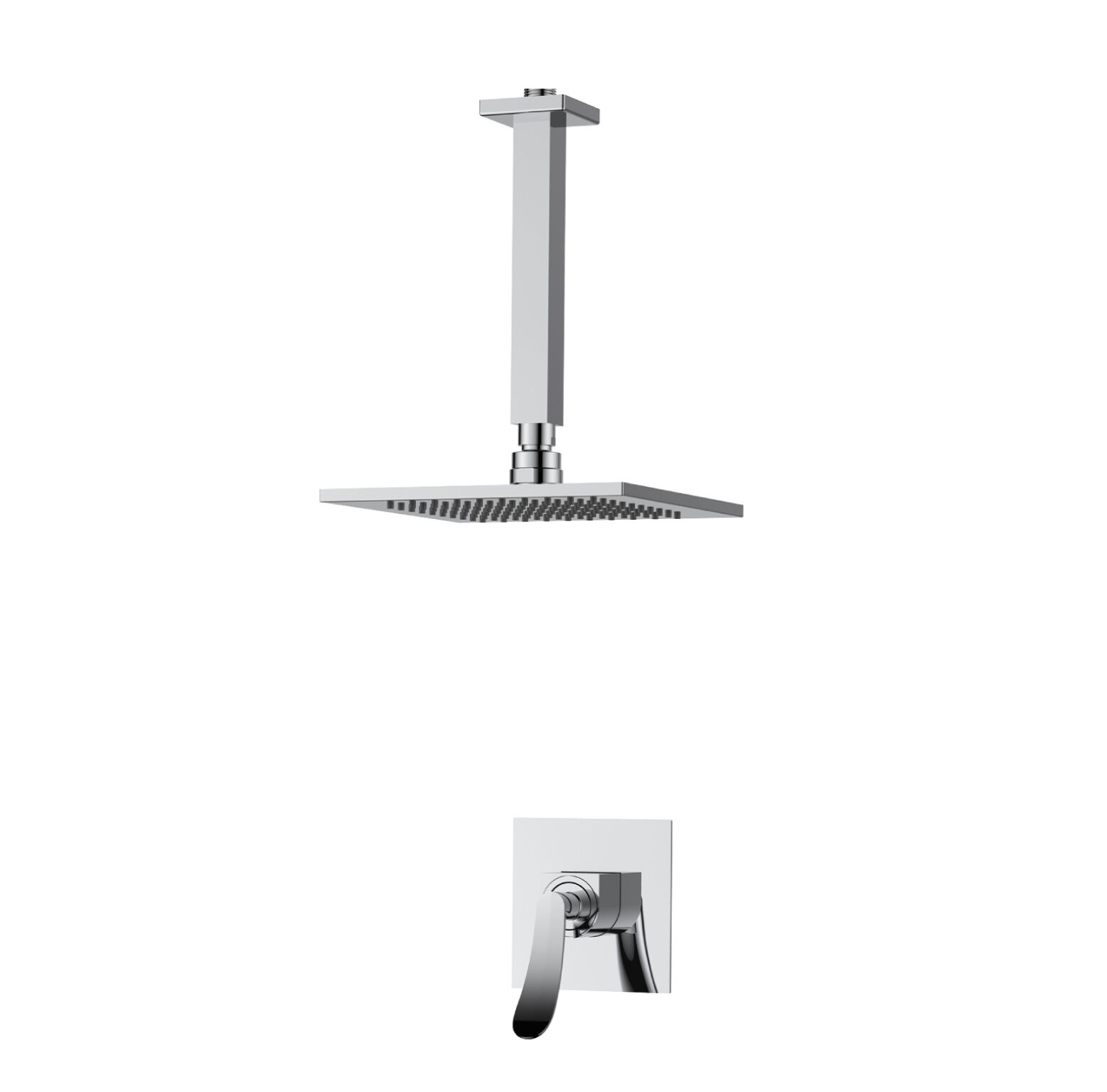 Conjunto De Regadera De Techo L&iacute;nea Dubl&iacute;n En Cromo Pulido,,hi-res image number null